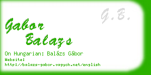 gabor balazs business card